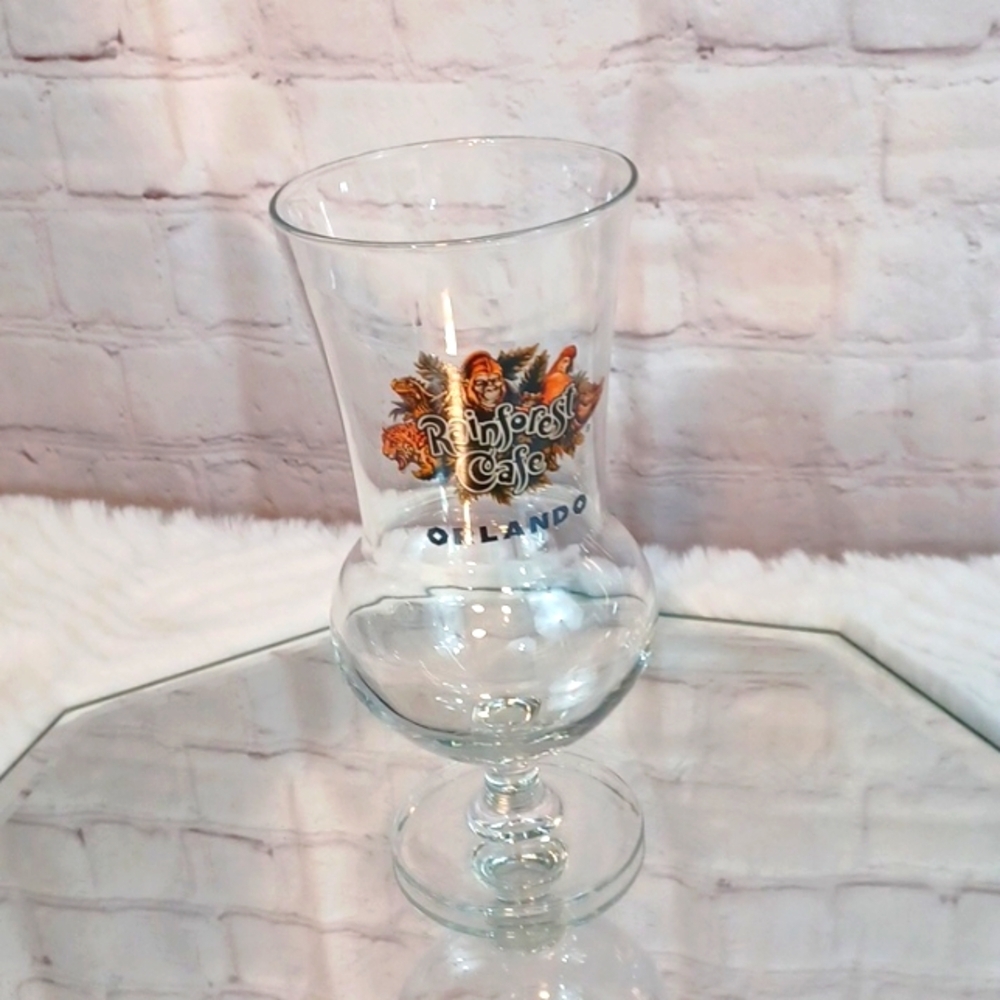 Disney Rain Forest Cafe Drinking Glass New With Box